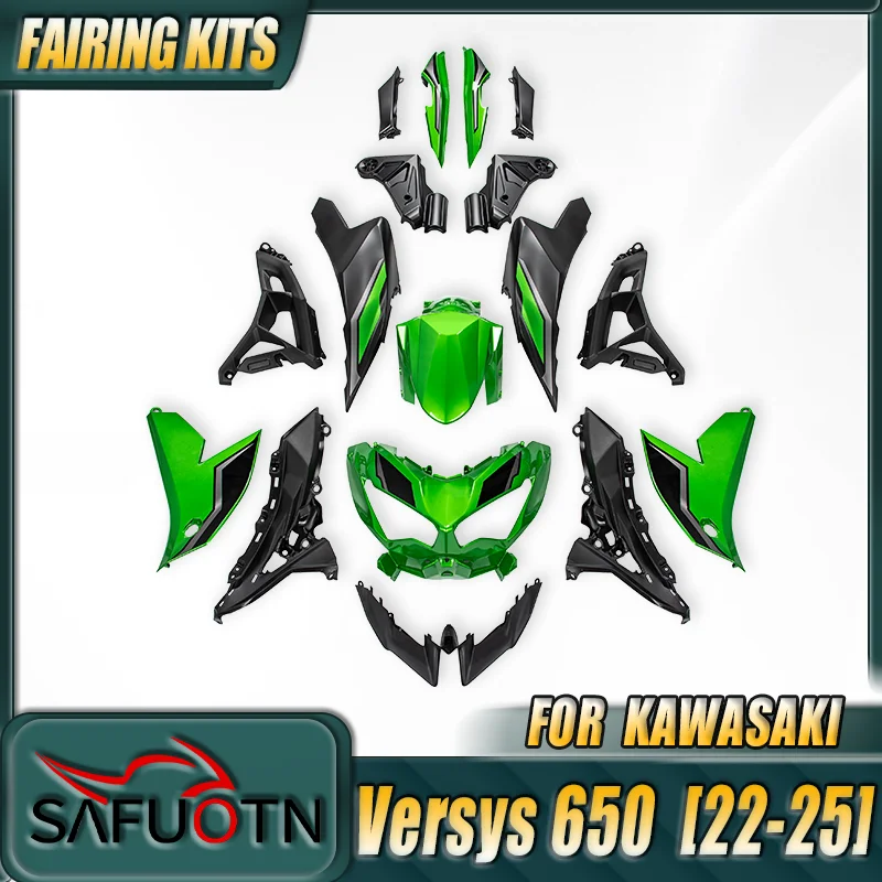 Motorcycle Injection Panel Bodywork Frame Protector Fairings Kits For Kawasaki Versys 650 2022 2023 2024 2025 2026