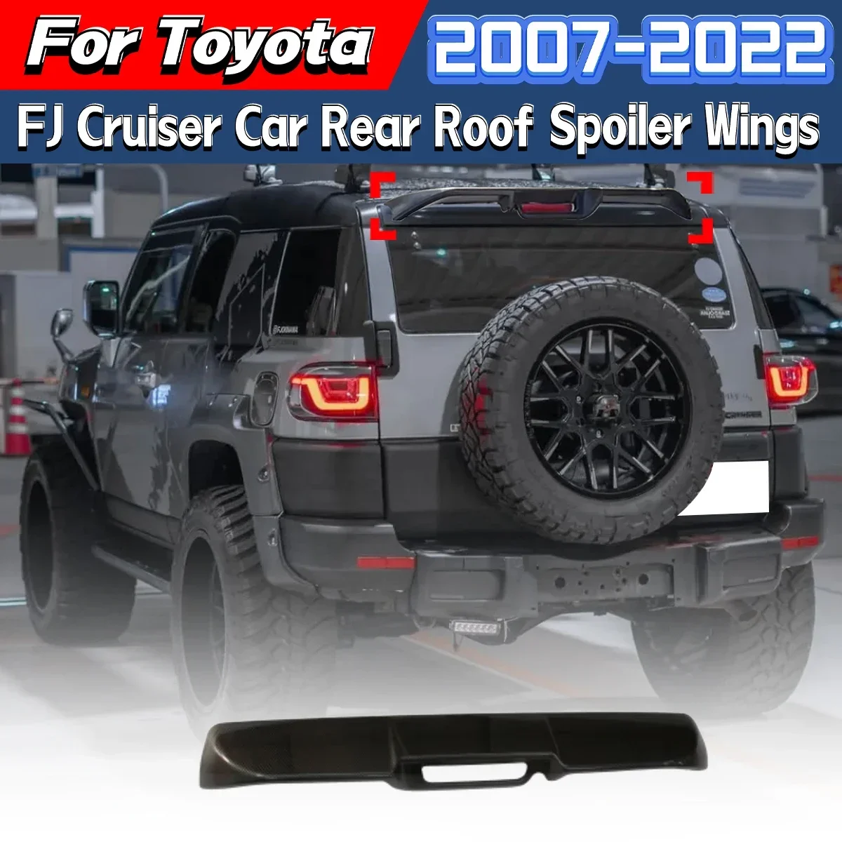 For Toyota Fj Cruiser 2007 2008 2009 2010 2011 2012 2013 2014 2015 2016 2017 2018 2019 2020 2021 2022 Rear Flow Block Body Kit