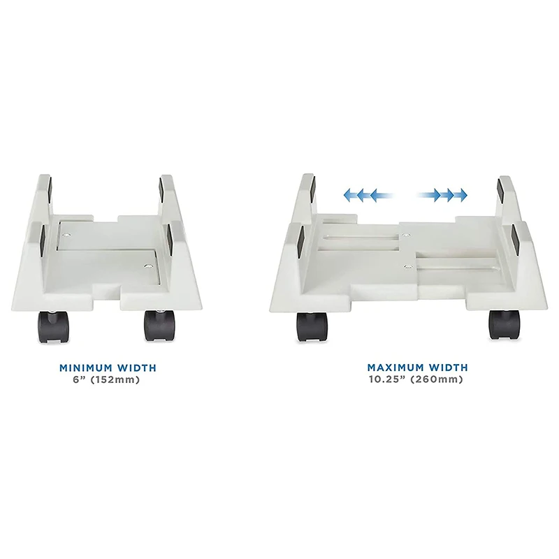 CPU Stand Mobile Desktop Tower Computer Floor Stand Rolling Caster Wheels Adjustable Width Universal PC Computer Holder