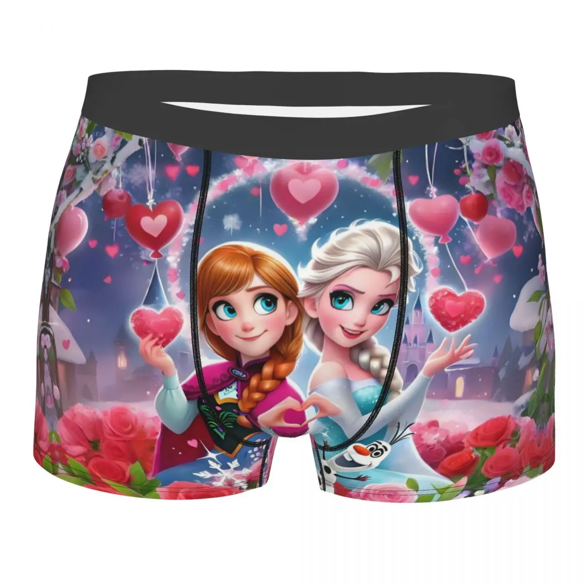 

Custom Male Fashion Cartoon Anime Frozen Underwear Fantasy Film Cute Boxer Briefs Soft Shorts Panties Underpants
