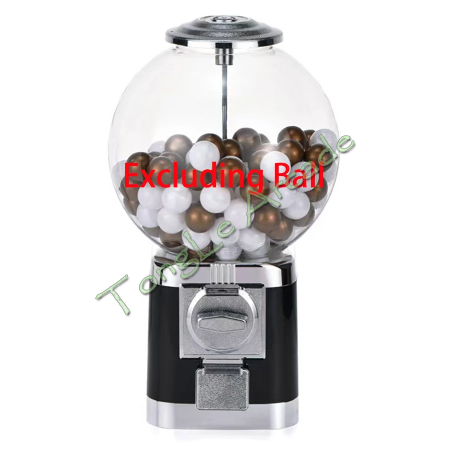 High Quality Coin Gumball Capsules Vending Machine, 28-35mm Ball Toy ATM, Coin Bank Function, Base Support