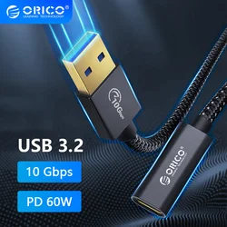 ORICO USB Type C Female to USB A Male Extension Charging Cable Switch Wire 10Gbps Charger Adapter Kabel USB 3.2 Line 1M Braid