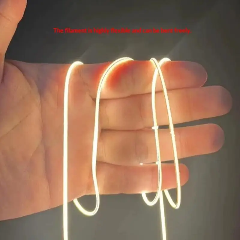 【BA】5Pcs 3V LED Same End Filament Flexible Slim Spiral Bulb Retro Bulb Lamp Parts Diode Lighting Strip Decoration