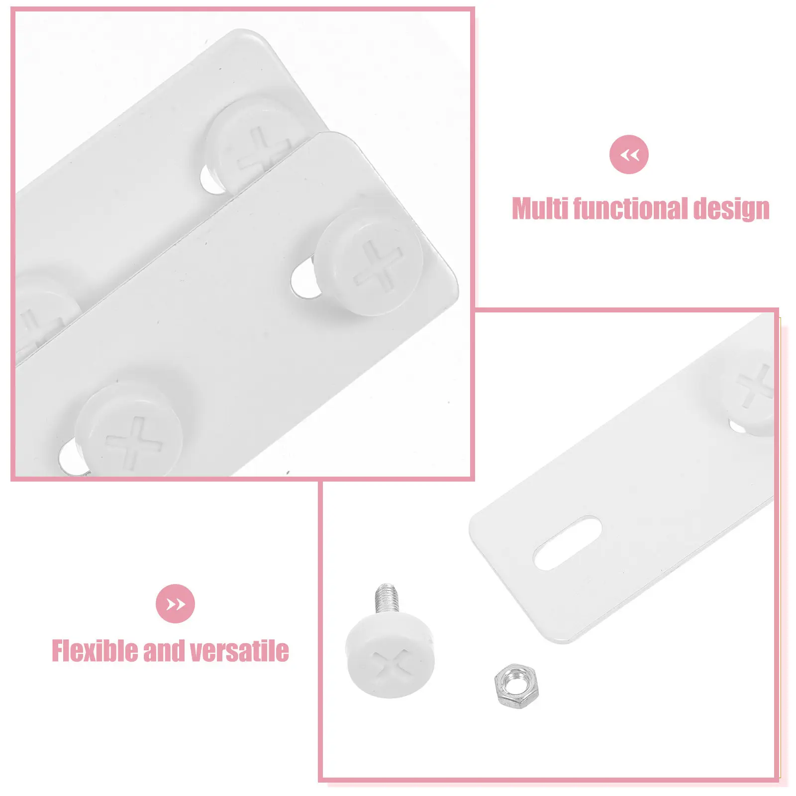 2Pairs Pegboard Connector Blocks Heavy Duty Adapter Clips for Garage Workshop Kitchen Storage Organization Panel Connecting