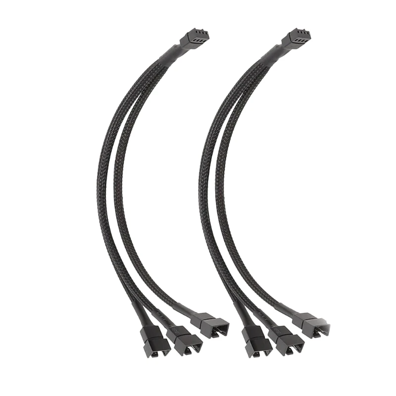 2 피스 3/2/1 웨이 4 핀 PWM 팬 스플리터 컨버터 케이블 조용한 작동 0xla