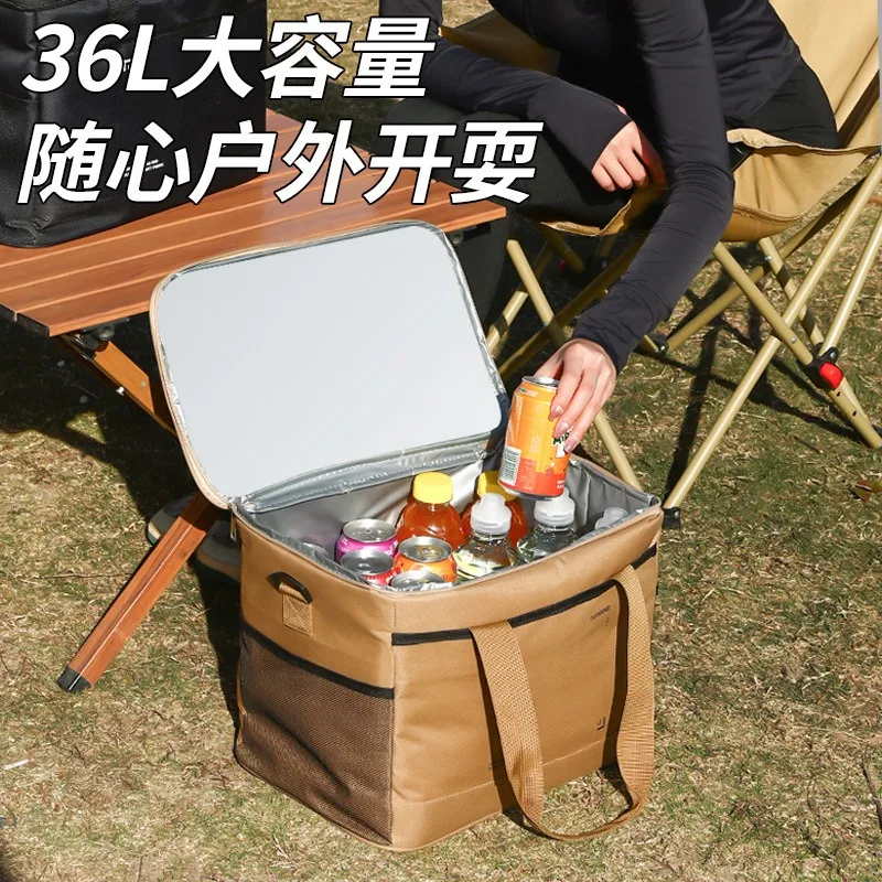 Large capacity outdoor thermal insulation ice pack folding outdoor car kitchen utensils tableware sundries storage box