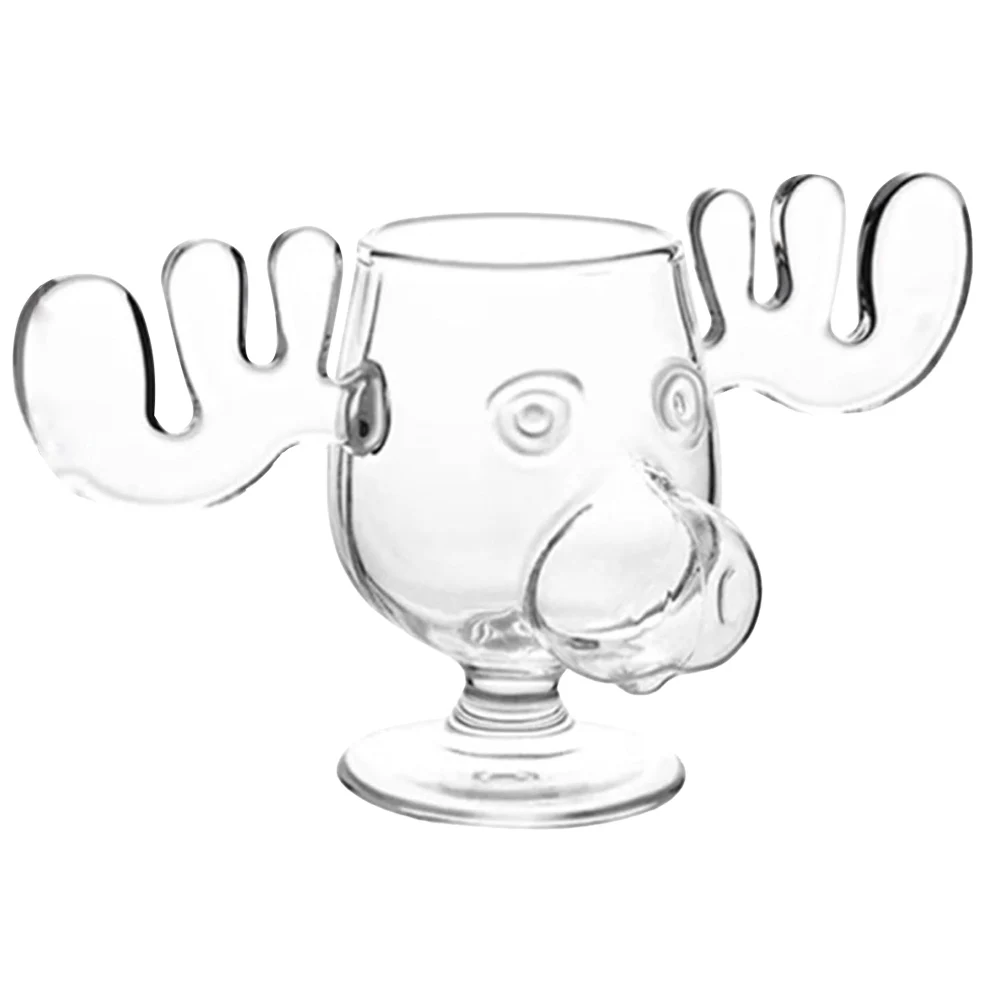 1-3PCS 240ml 8oz Weihnachten Urlaub Elch Becher Weihnachten Rentier Kopf Kreative Elch Glas Wein Bier wasser Saft Milch Glas
