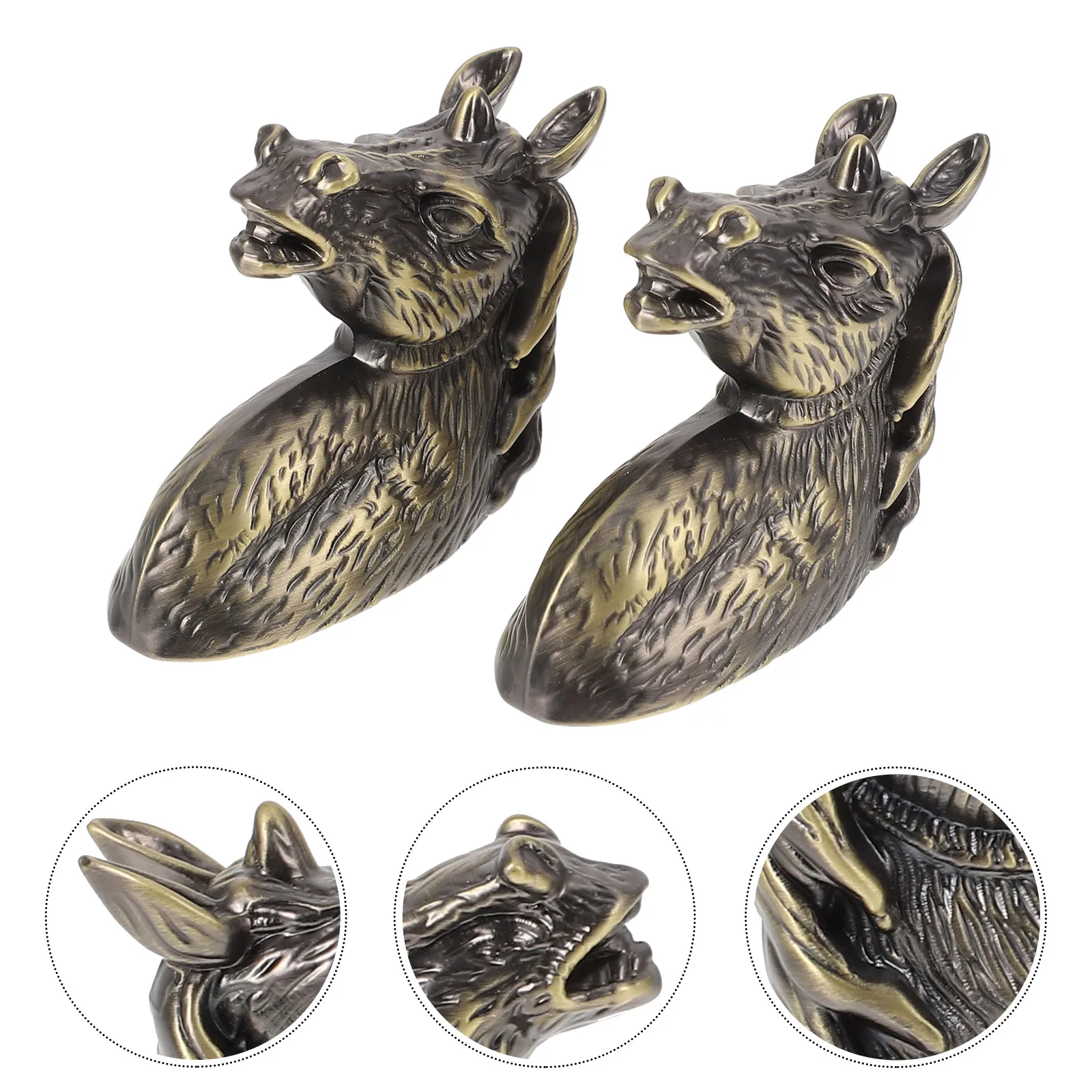 

2pcs Zinc Alloy Horse Head H les Durable Drawer Knobs Wardrobe Decorative Style Door Hardware Vintage