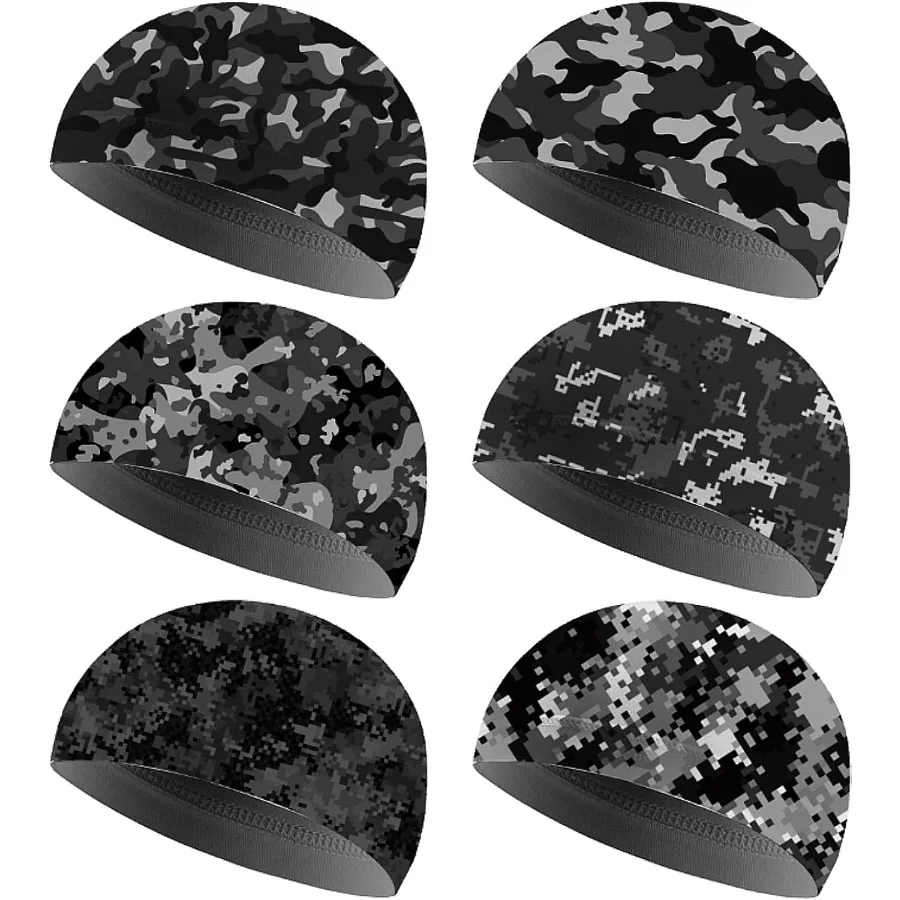 

Boao 6 Pieces Cooling Skull Caps Helmet Hard Hat Liner Sweat Wicking Running Beanie Cycling for Men Women
