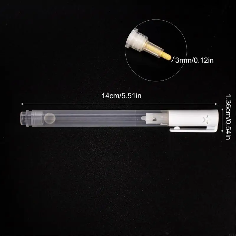 2pcs 3mm نصيحة نصيحة فارغة علامة pen قابلة لإعادة ملء الطلاء الفارغ للمكتب