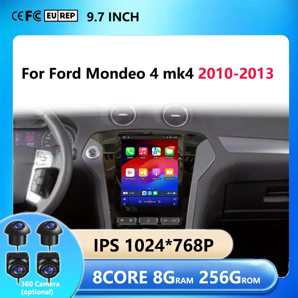 

Intelligent System 9.7 “For Ford Mondeo 4 mk4 2010-2013 Android Auto Wireless Carplay GPS Navigation Toosl WIFI DSP RDS