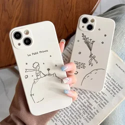 Cartoon The Little Prince Phone Case for IPhone 16 15 14 13 12 11 Pro Max Mini X XS 7 8 Plus Art Cases Soft Silicone Back Covers