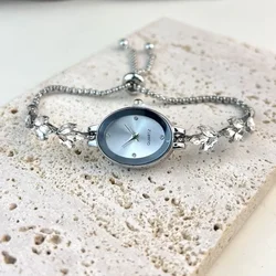 New Luxury Oval Bracelet Watch Rhinestone Quartz Watches Leisure Fashion Women Wristwatch Clocks Relojes Para Reloj Mujer Design