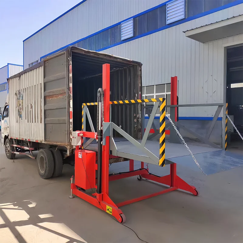 Cargo truck with 2 tons 3 tons AC power portable mobile hydraulic lift 1700 mm lifting height high manganese steel