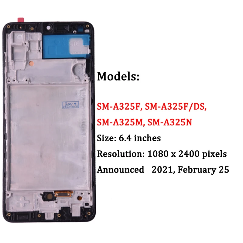 AMOLED For Samsung A32 4G LCD A325 SM-A325M Display Touch Screen Replacement For Samsung A32 5G Display SM-A326 LCD