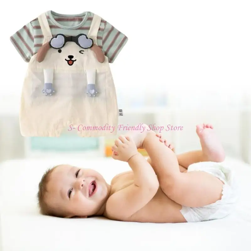 

85AE Soft Corduroy Baby Clothes For 0 to 2 Years Cosy Summer Outfit Breathable Romper Everyday Wear Easy On Off Design