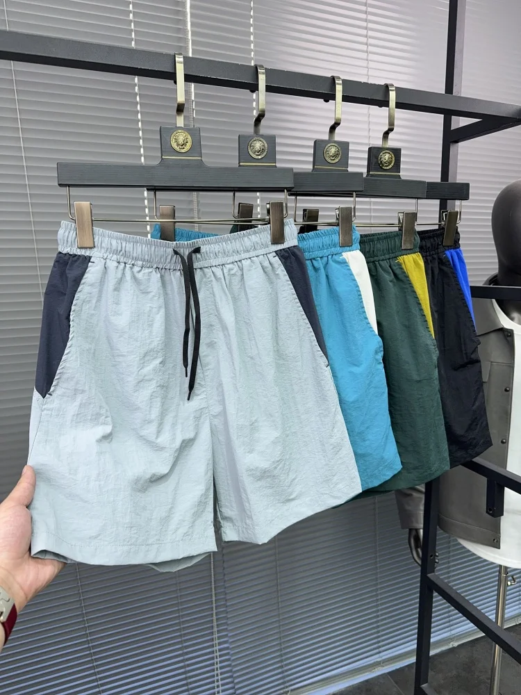 

Svip American Sle Patchwork Work Pants Men's Comfortable Breathable Elastic Waist Loose Straight Casual orts Summer