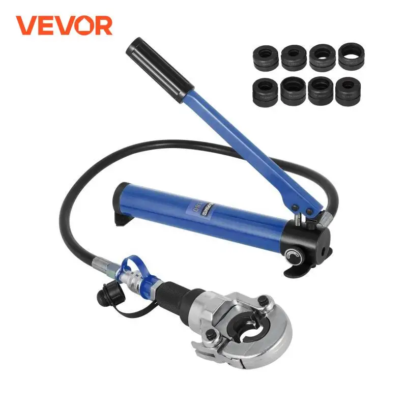 VEVOR Separable Hydraulic PEX Pipe Crimping Pliers U/V/TH-Shaped Jaws Copper Stainless Steel Tube Radial Press Clamp Tool Kit