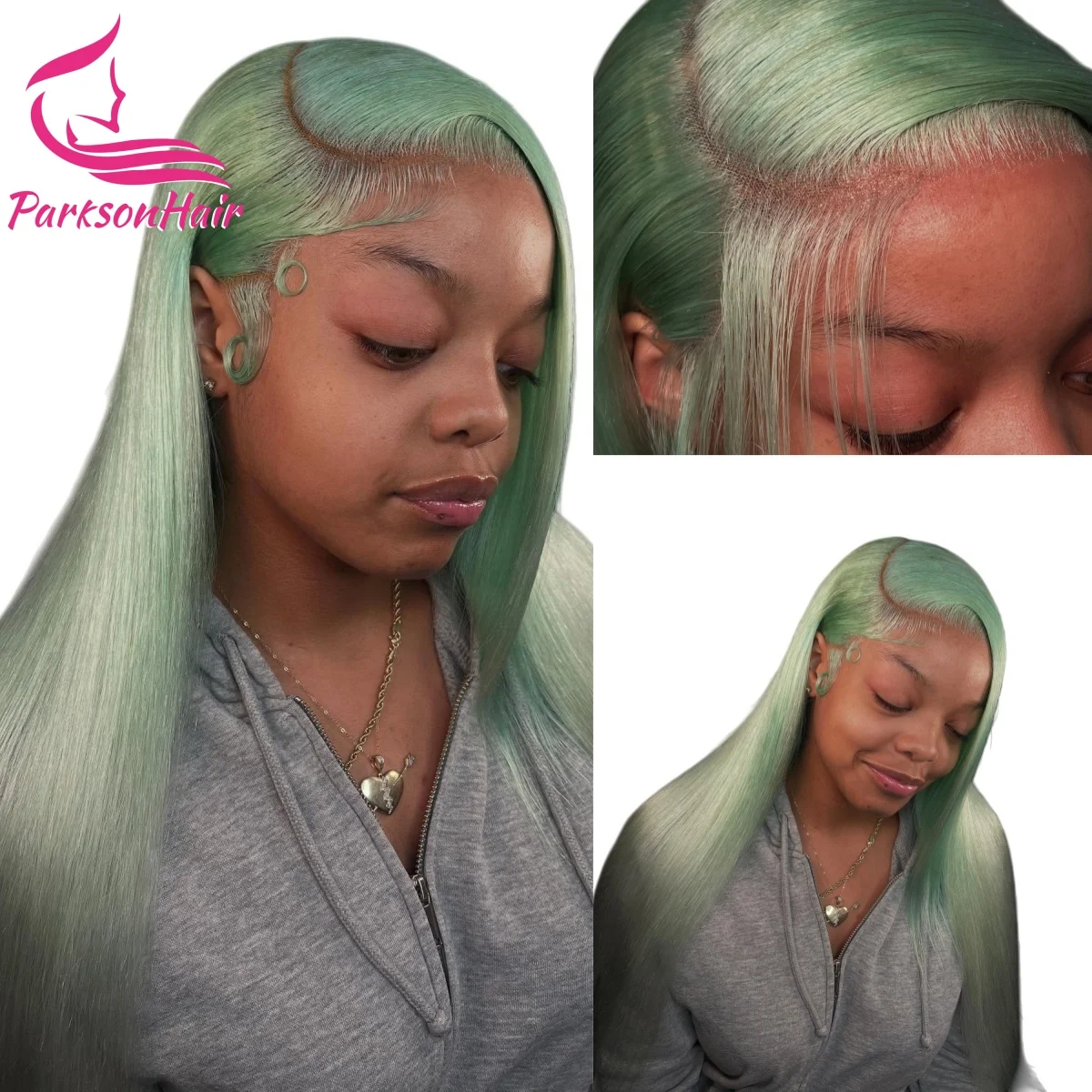 

13x6 Light Green Lace Frontal Wigs Pre Plucked For Women 12A Virgin Hair 13x4 Lace Front Wig Blonde Colored 100% Human Hair Wigs