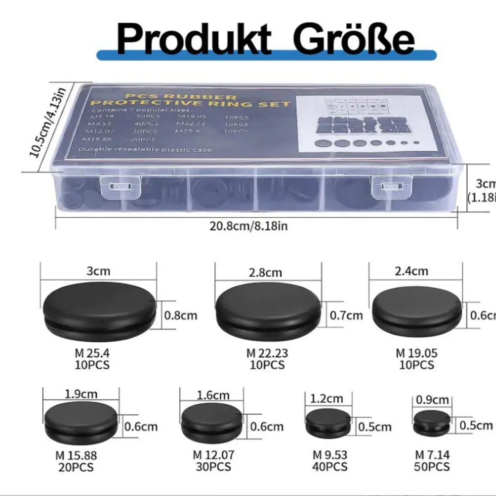 Professional Rubber Grommets Set Electrical Cable Gaskets For Panel Protection Sealing Automotive Repair Tool Supplies