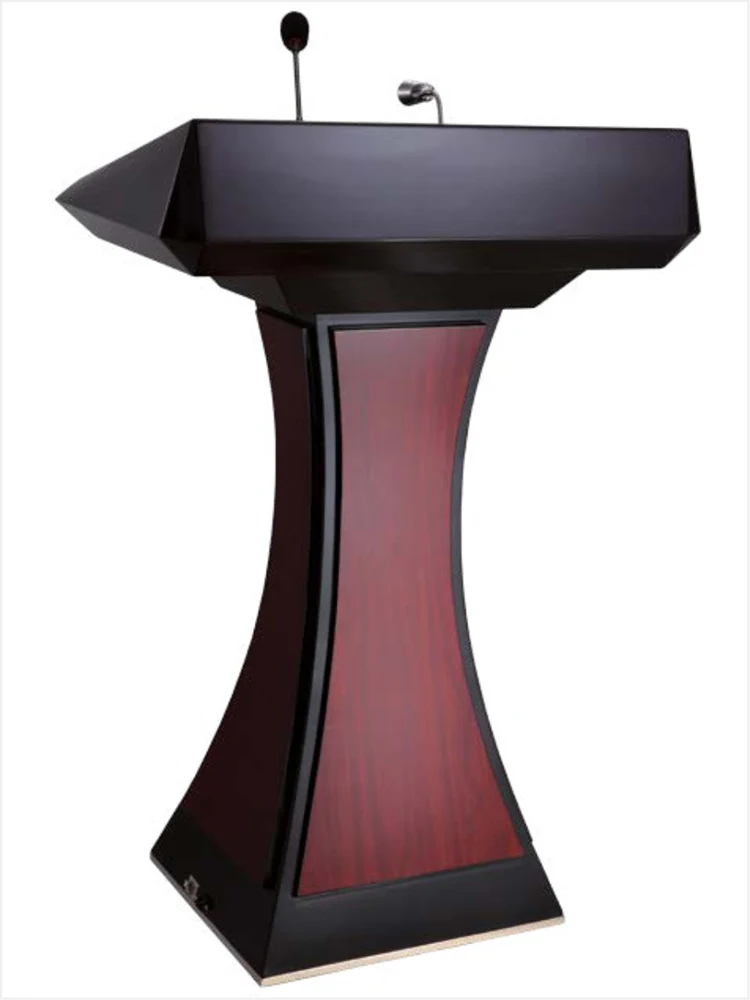 Multi-functional podium, conference podium, high-grade electric lifting rostrum, solid wood podium, multimedia hosting platform