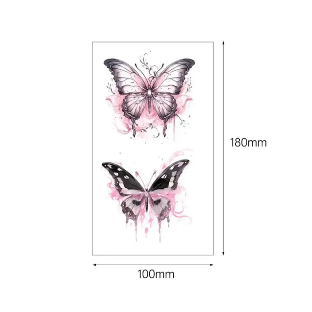 Dopamine Cute Bright Color Butterflies Waterproof Long Lasting Temporary Tattoos Kawaii  Style Simple Tattoo Stickers