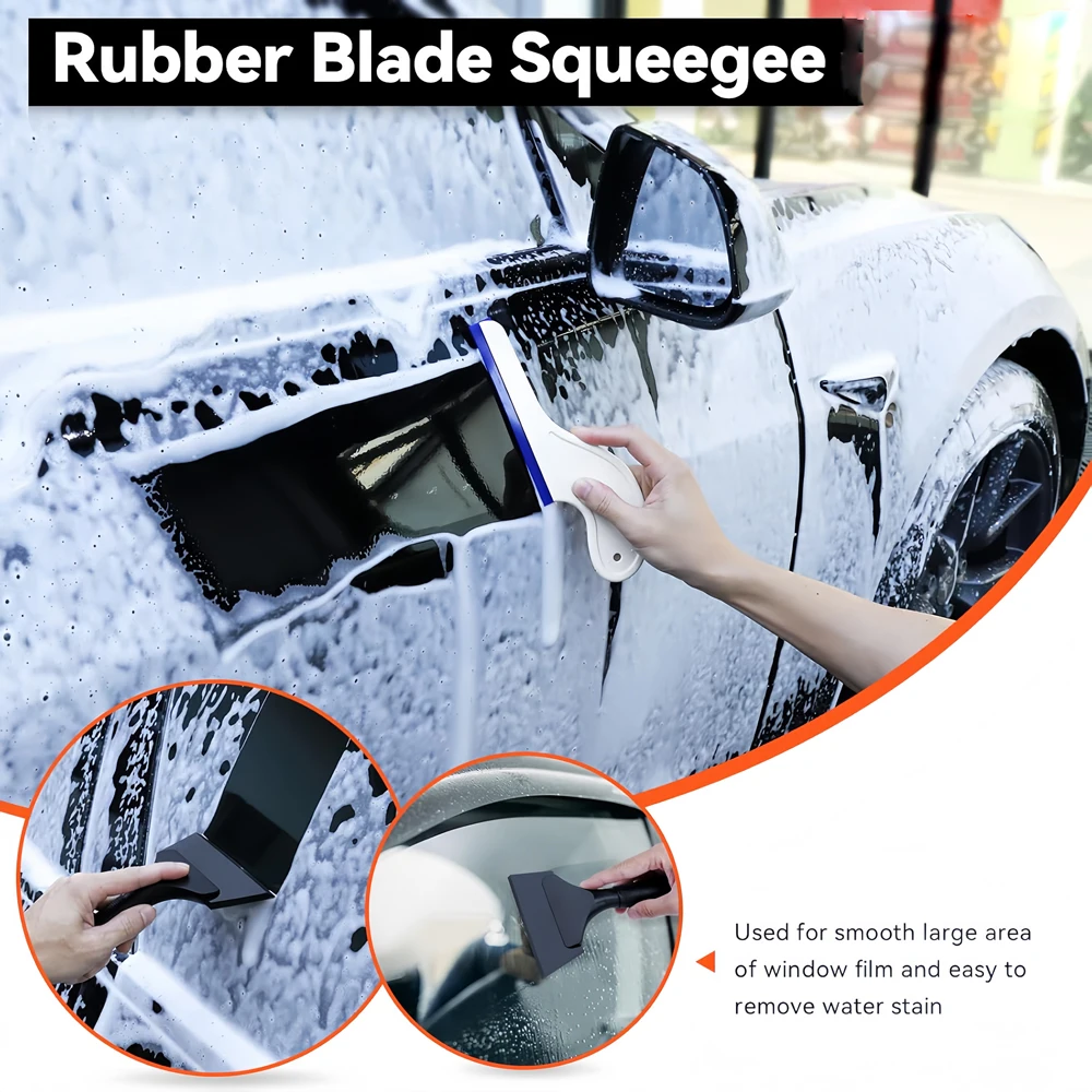 Car Window Wrapping Tools Windshield Back Bulldozer Squeegee Scrubber Paddle Film Cutter Scraper for Car Vinyl Film Installation