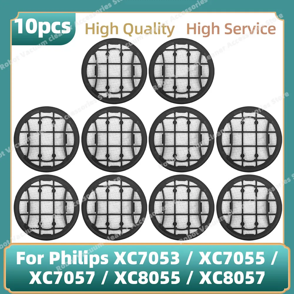 Philips Filtre de Rechange Apirateur sans fil VC 7000 & 8000 Series, Filtre en mousse lavable et un filtre d'entree avec cadre, compatible avec : XC7053, XC7055, XC7057, XC8055, XC8057 (XV1681/01