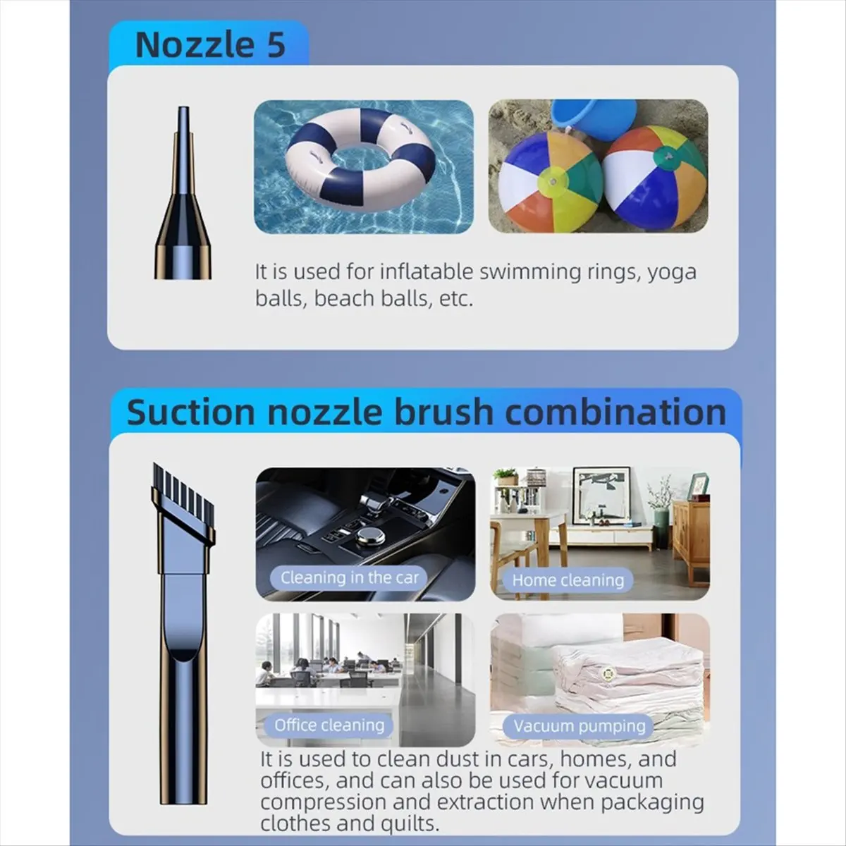 【DT56】Air Duster Vacuum Cleaner 50000RPM 3 Gear Cordless Handheld Cleaner for Car Home Computer, Blowing Dust