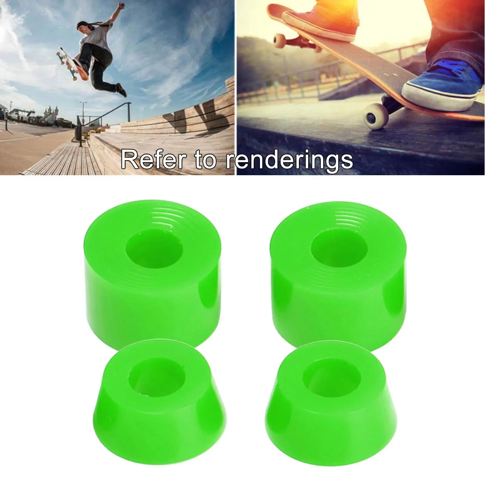 Skateboard yang indah truk Bushing Longboard penggantian Bushing di hijau zaitun