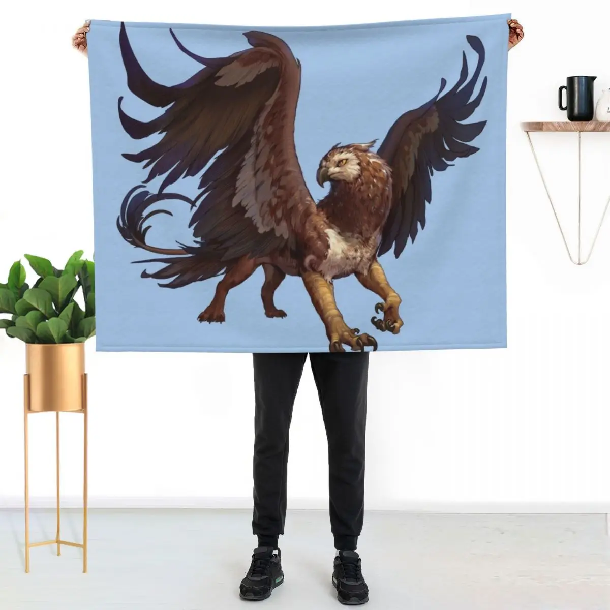 Griffin Throw Blanket Summer halloween Shaggy Plaid Vintage for sofa Blankets