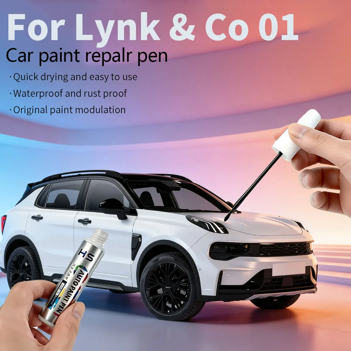 

Ручка-корректор для ремонта автомобильной краски, средство для удаления царапин, аксессуары для самостоятельного ремонта авто для GEELY Lynk & Co 01, черный, белый, зеленый, серый, синий, красный