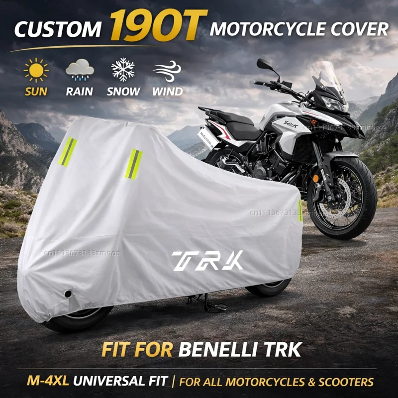 

For Benelli TRK 502X TRK 502 X Leoncino 500 BJ500 Motorcycle Cover Waterproof Heavy Duty Outdoor Rain Dust Sun Protector