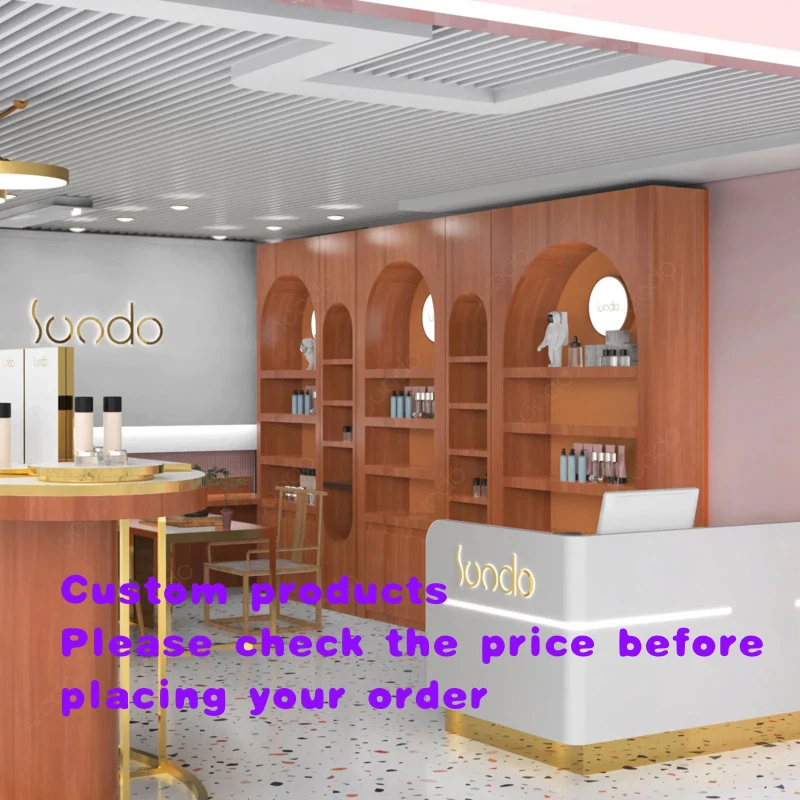 custom.Cosmetics Perfumes Dolls Books Shelf Display Cases Custom Material Wall showcase Display