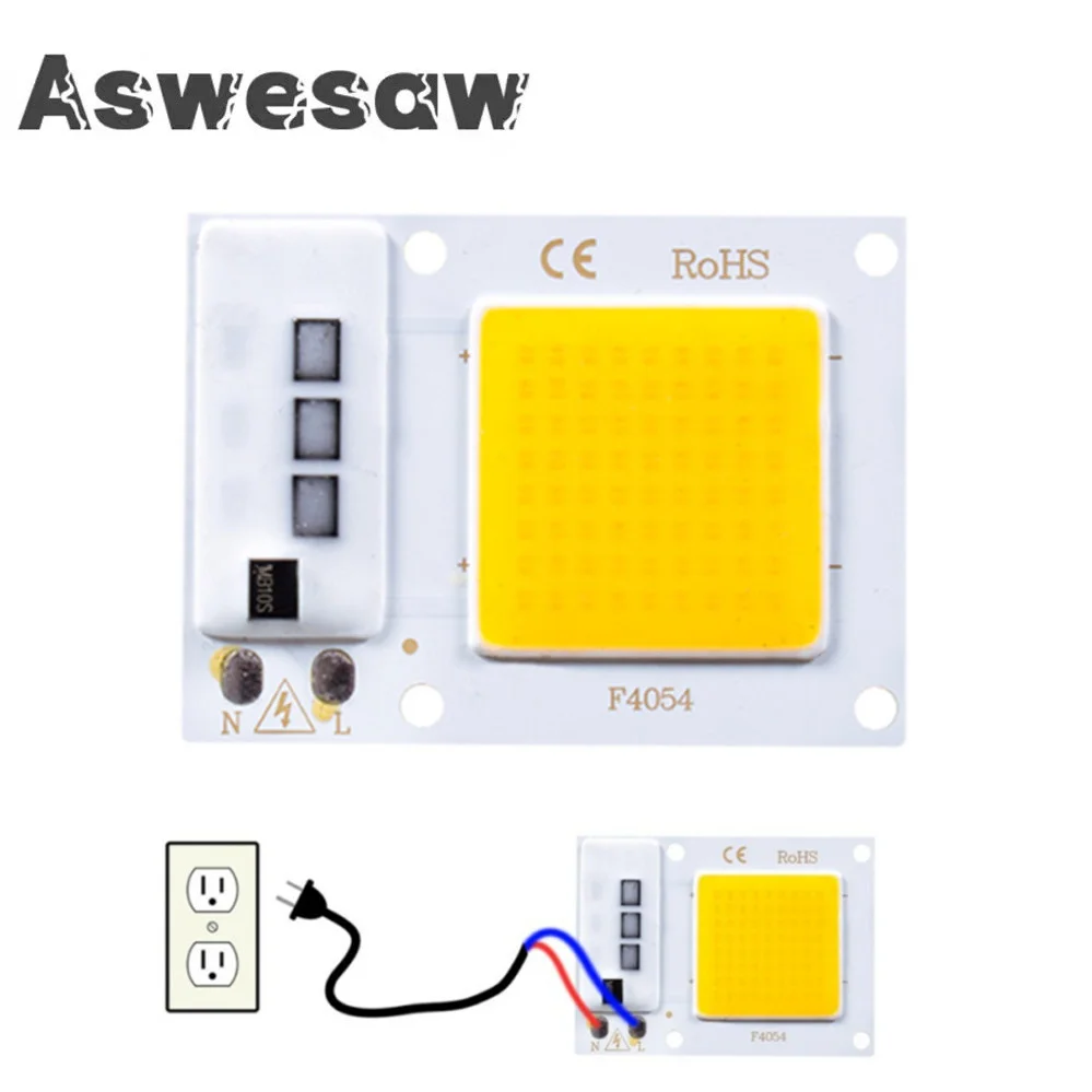 Cob Led Chips dla 220 modułów Żarówki Led 220v Adresowalne diody Ws2812 do reflektorów Chip Puces led 1szt Ciepła biel F4054