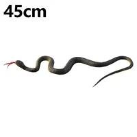 45cm Fake Realistic Rubber Toy Snake North US Green Anaconda Scary Halloween To Scare Birds Props Prank Trick Toy Accessories