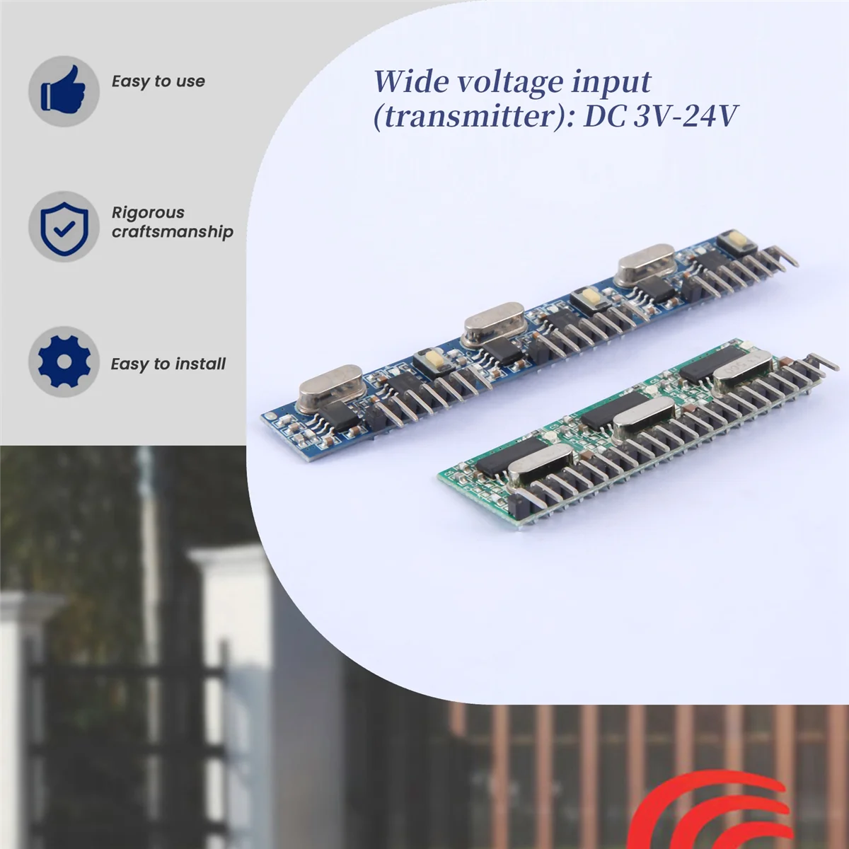 A52TWireless RX480E-4WQB 433Mhz RF Module Transmitter and Receiver 3 Sets 4 Channel Output Link Kit for Remote Control