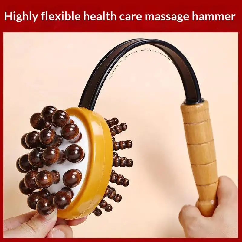Massage Hammer Handheld Meridians Back Knock Leg Relaxing Double Head Percussion Massager Tool Therapy