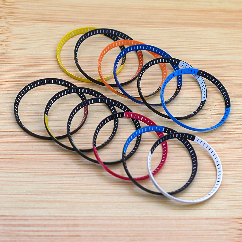 Dwa kolory 30.5mm zegarek plastikowy rozdziałów średnica wewnętrzna 27.5mm pasuje do Seiko SRPD SKX007 SKX009 części do naprawy zegarka