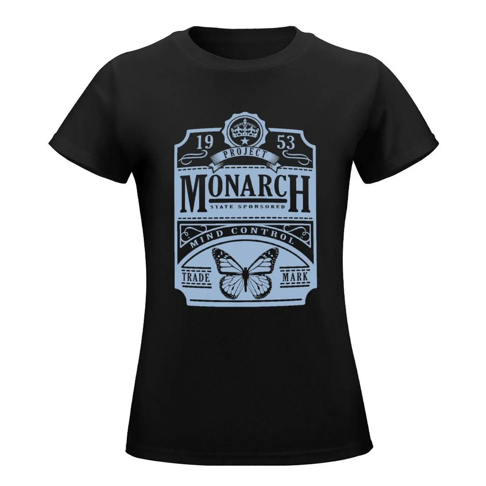 MONARCH MIND CONTROL (BLUE) T-Shirt summer tops aesthetic clothes female tops Women