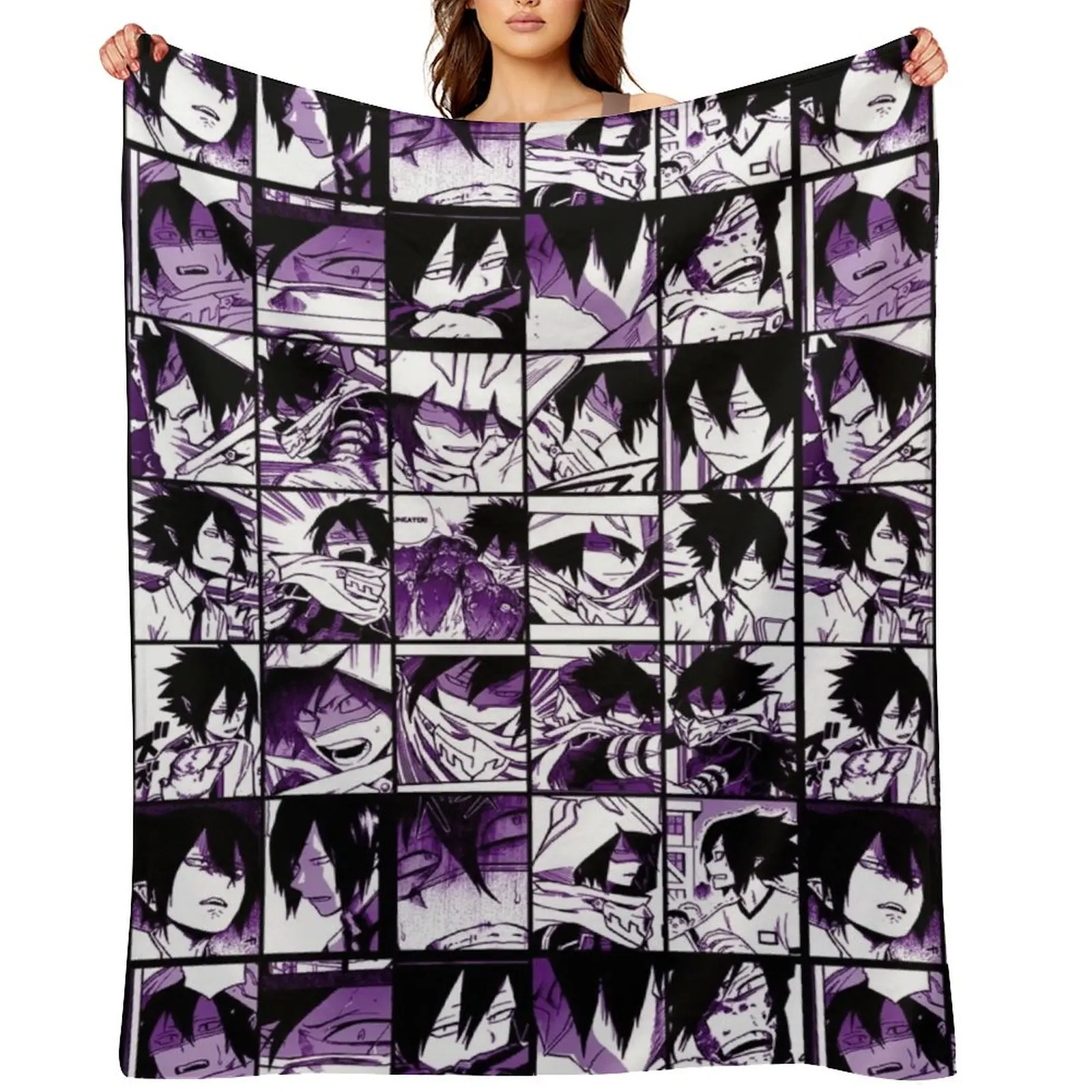 Tamaki Amajiki Collage color version Throw Blanket Hair decorative Personalized Gift Warm Blankets