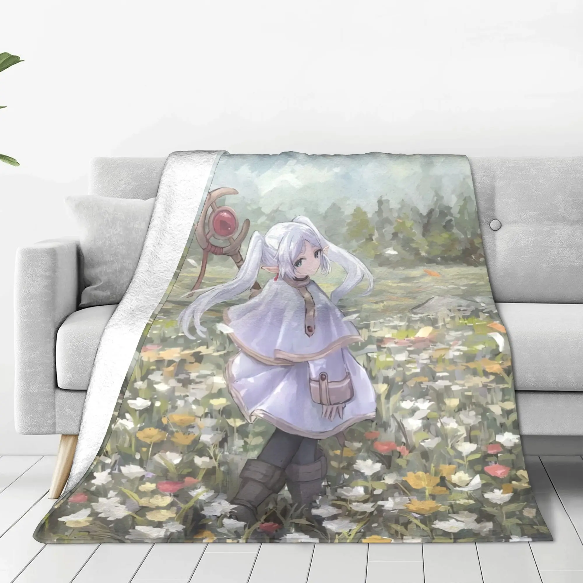 Frieren Beyond Journeys End Blanket All Season  Multifunction Thin Throw Blankets For Bedding Outdoor  Plush Thin Quilt