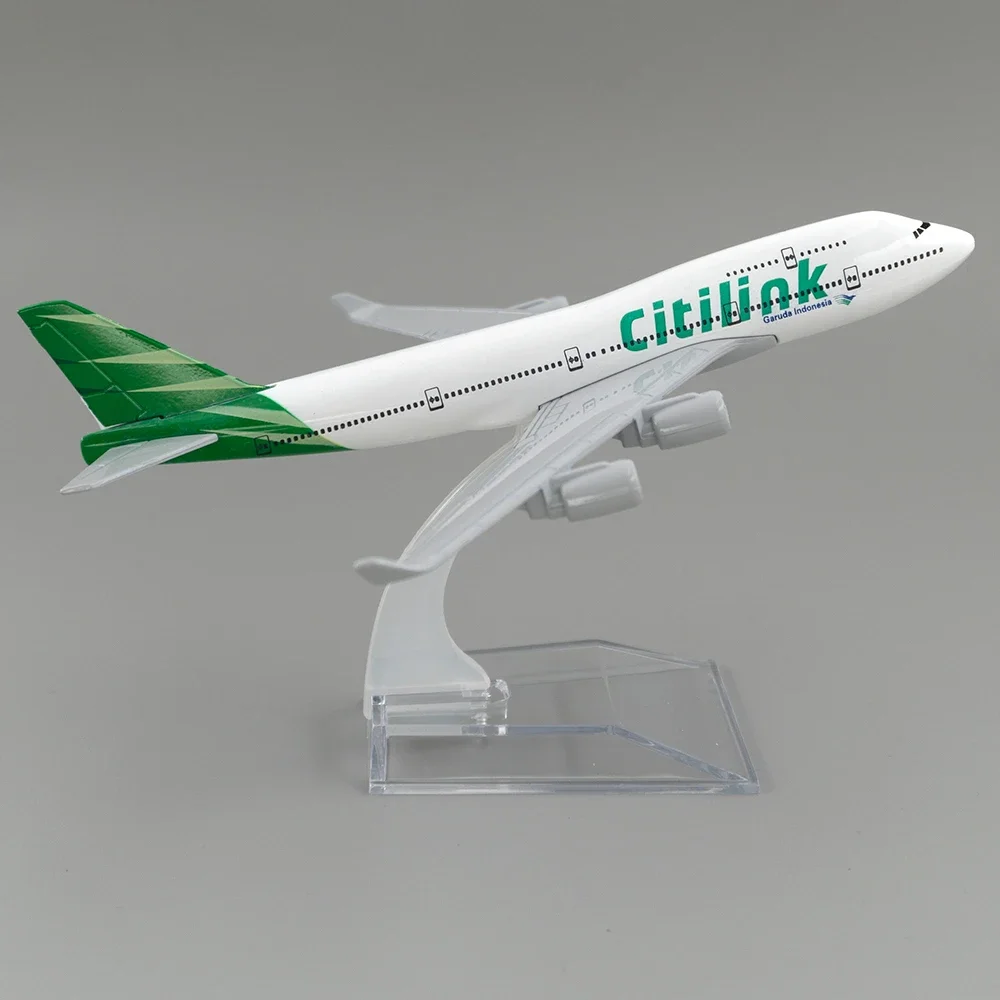 Avión de aleación a escala 1/400 Boeing 747, Indonesia Citilink Air, avión de 16cm, modelo B747, juguetes, decoración, regalo para niños para colección