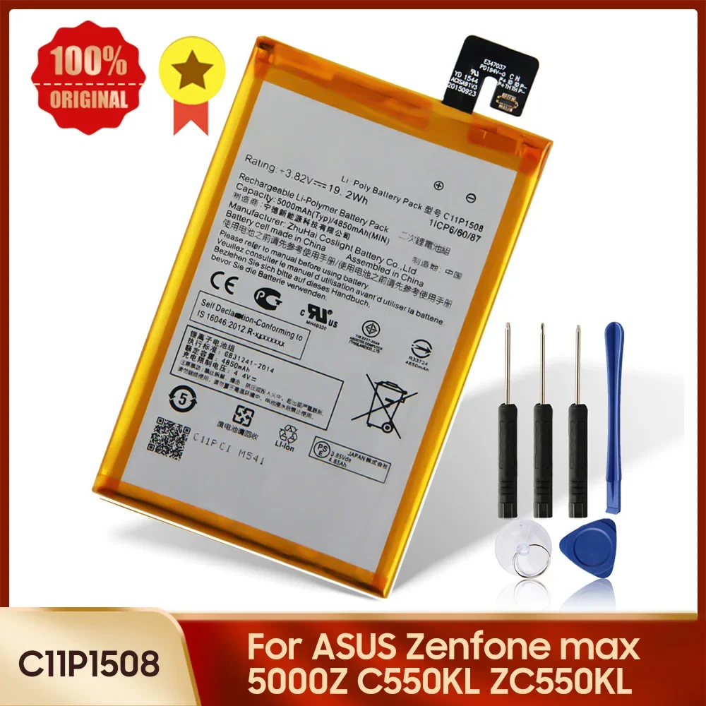 

Phone Replacement Battery C11P1508 For ASUS Zenfone max 5000Z C550KL ZC550KL Z010AD Z010DD Z010D Z010DA Batteries With Tools