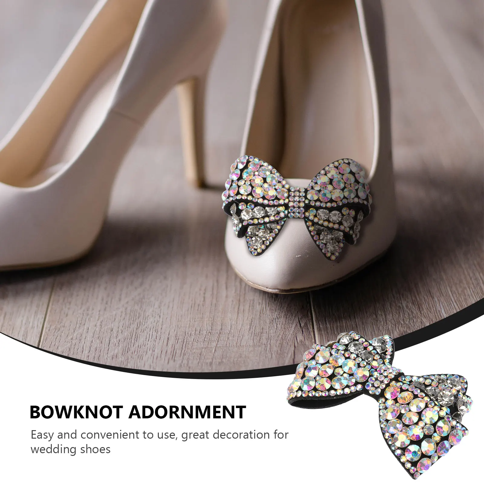 

Bow Shoe Flower Ornaments for Women Decoration Tie Shoes Small Rhinestones Shoecharms Bride
