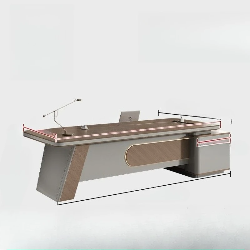 

Light luxury boss desk, simple modern chairperson's desk, large manager's office desk and chair combination