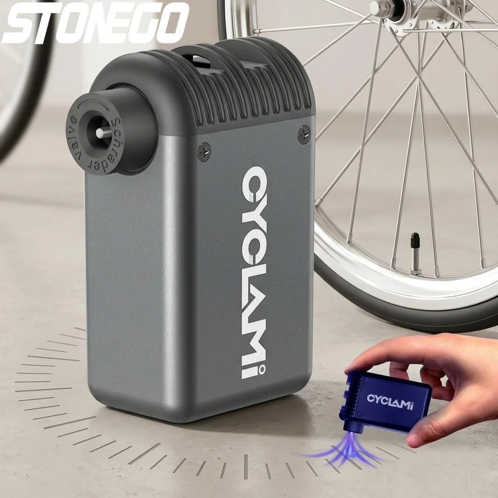

Portable Electric Bike Pump High Pressure Tire Inflator for Bicycle Quick Inflation 120 PSI Compact Mini Air Pump
