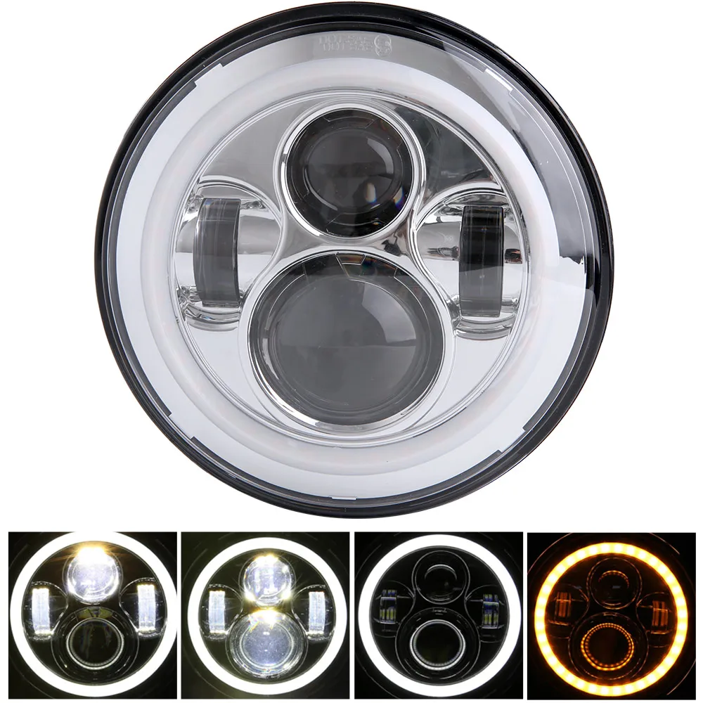 Motorkoplamp 7 inch LED voor Harley Touring Ultra Classic Electra Street Glide Road King Yamaha motorfietskoplamp