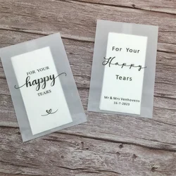 Set of 25 Wedding Tissues packs for guests -Happy Tears Tissues Packs for Wedding- Wedding perfect wedding welcome bag