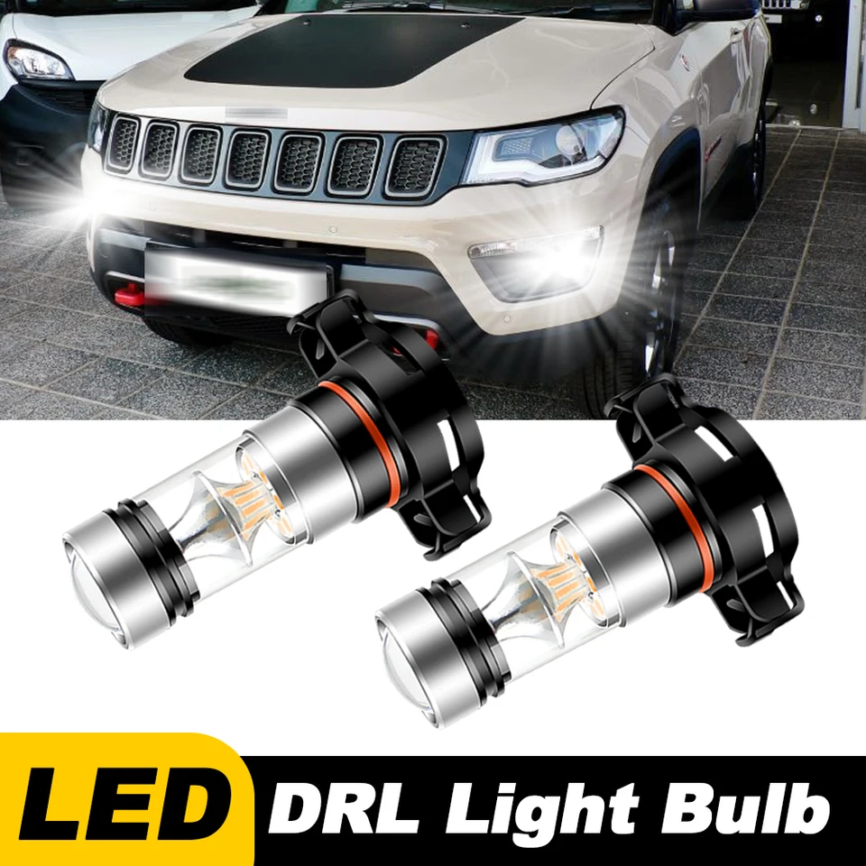 2PCS For Jeep Compass 2017 2018 2019 LED Car Front Daytime running